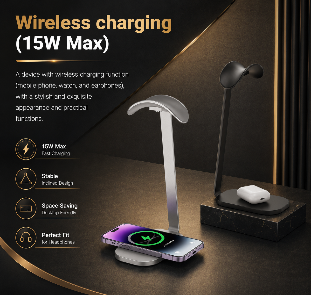Guilds Basic Integrable Headphone Stand