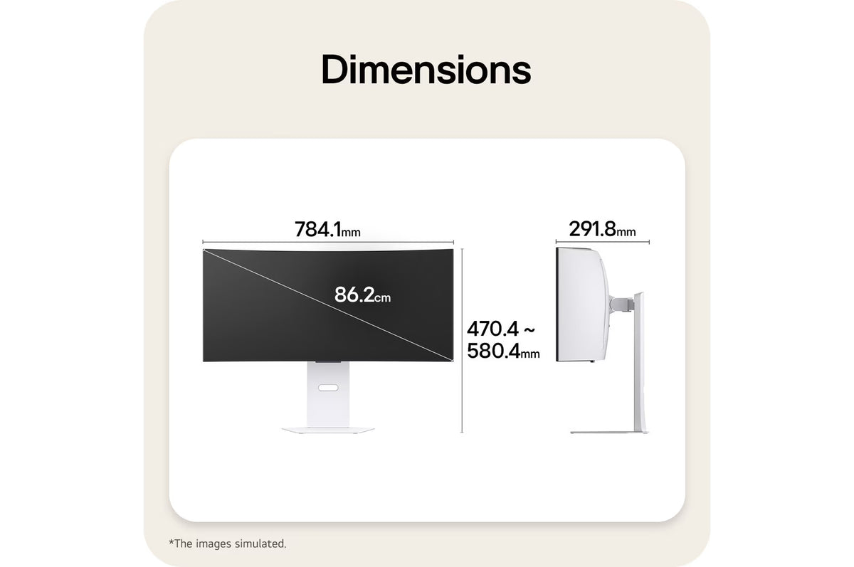 LG 34GX90SB-W 34-inch UltraGear Curved OLED Smart Monitor White