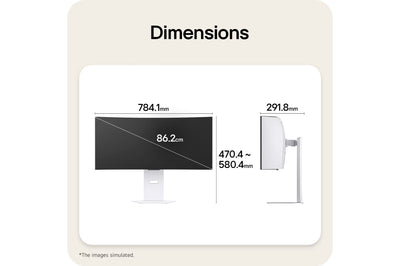 LG 34GX90SB-W 34-inch UltraGear Curved OLED Smart Monitor White