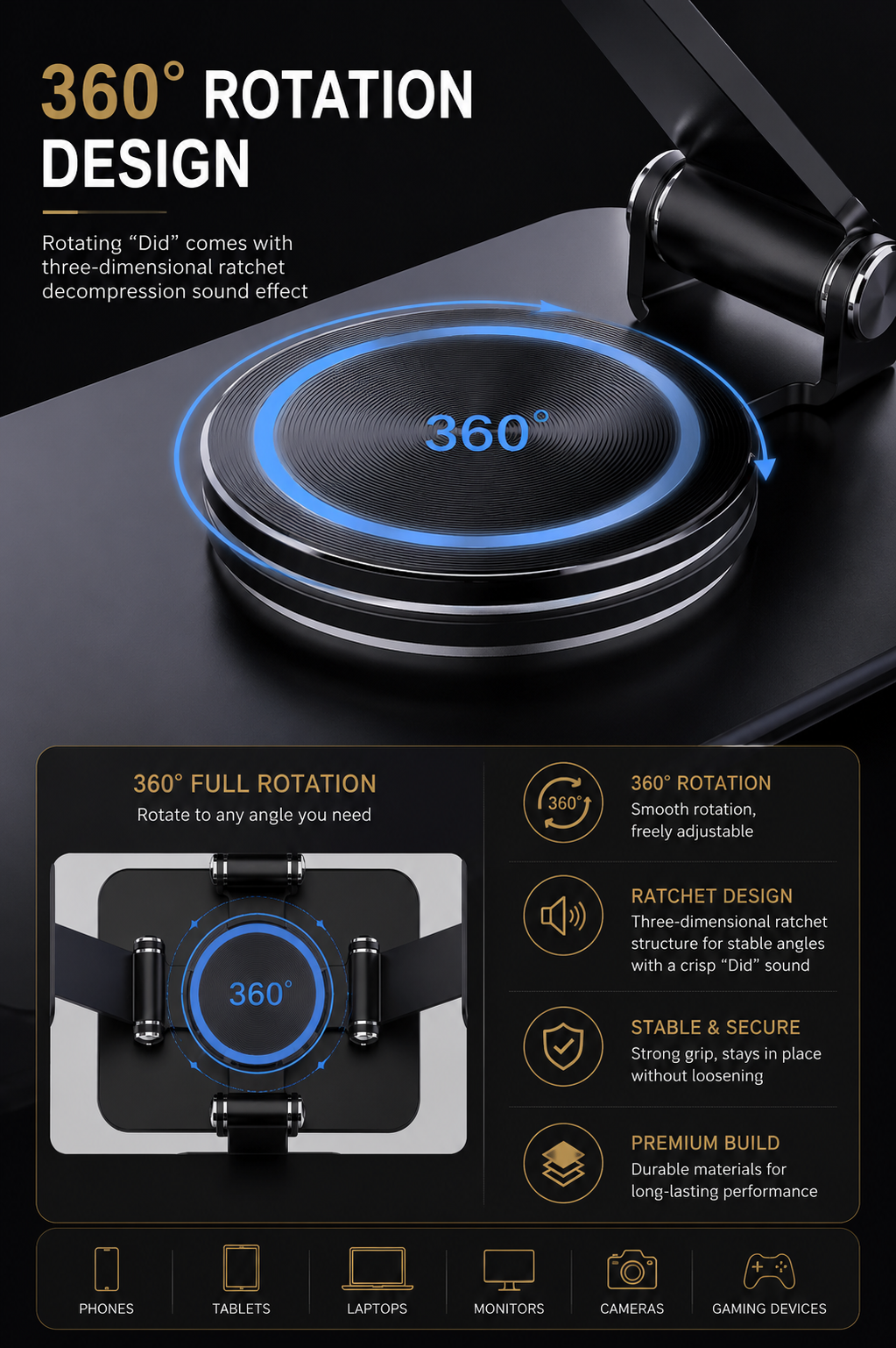 Premium Wireless Charger Phone Stand