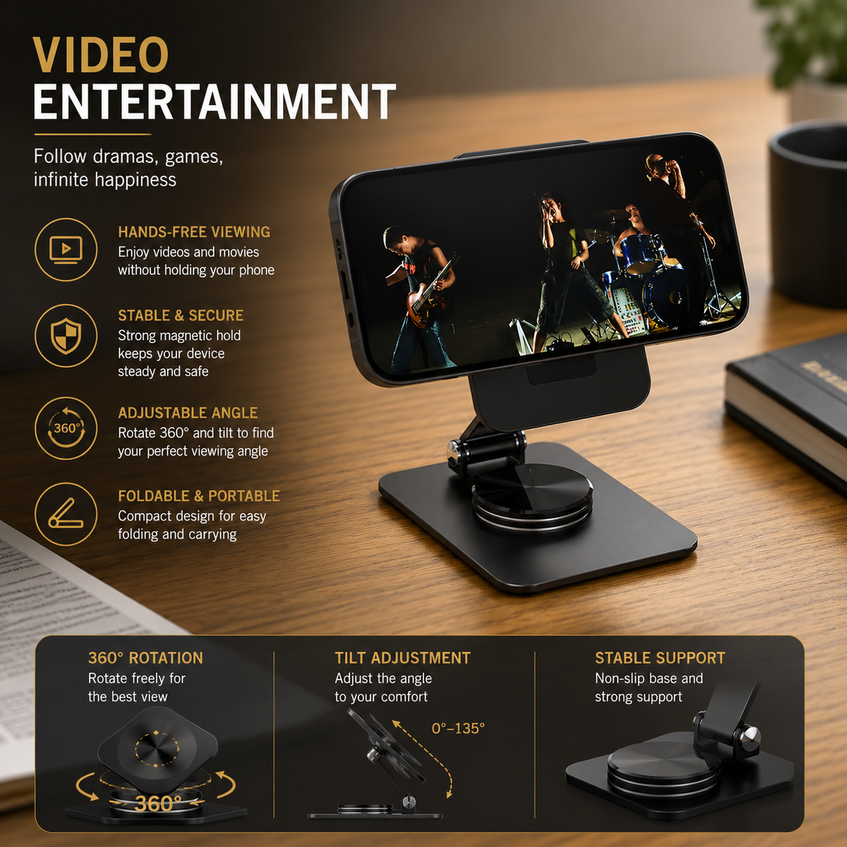Premium Wireless Charger Phone Stand