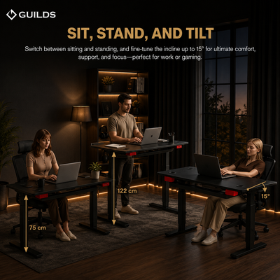 Guilds Zenith 15° Tilt-able & Height Adjustable Desk